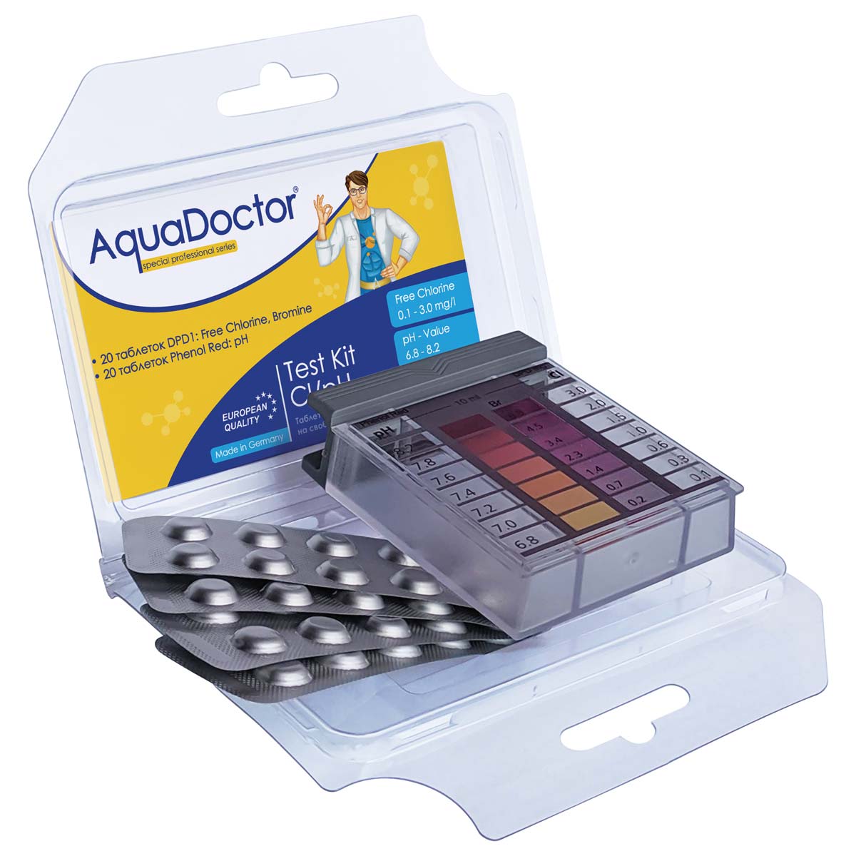 Тестер AquaDoctor Test Kit Cl/pH - Зображення 2