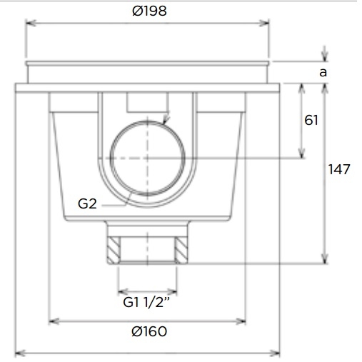 Злив донний Flexinox 87198014, під лайнер - Зображення 2