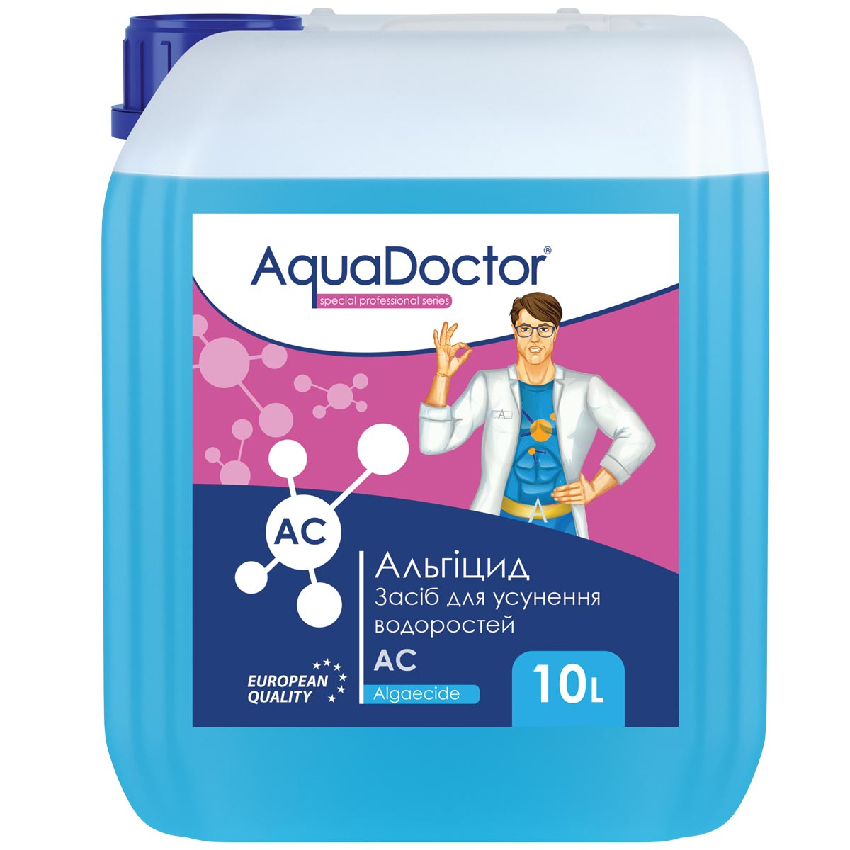 Альгіцид проти водоростей та зелені в басейні AquaDoctor AC (10 л)