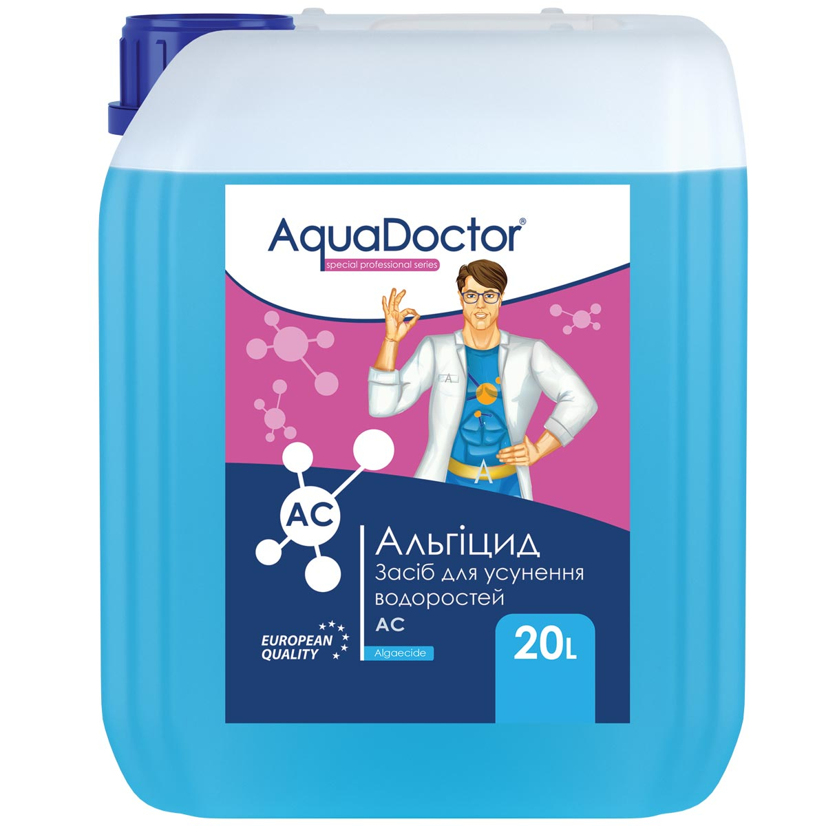 Альгіцид проти водоростей та зелені в басейні – AquaDoctor AC (20 л)