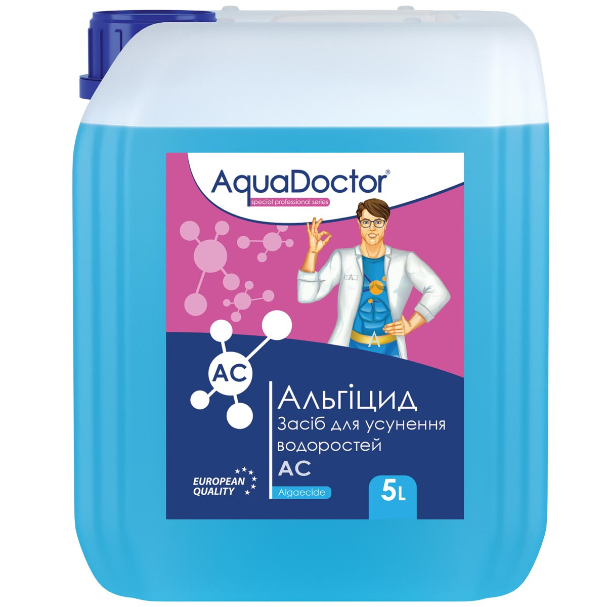 Альгіцид AquaDoctor AC 5л — засіб проти водоростей та зелені в басейні