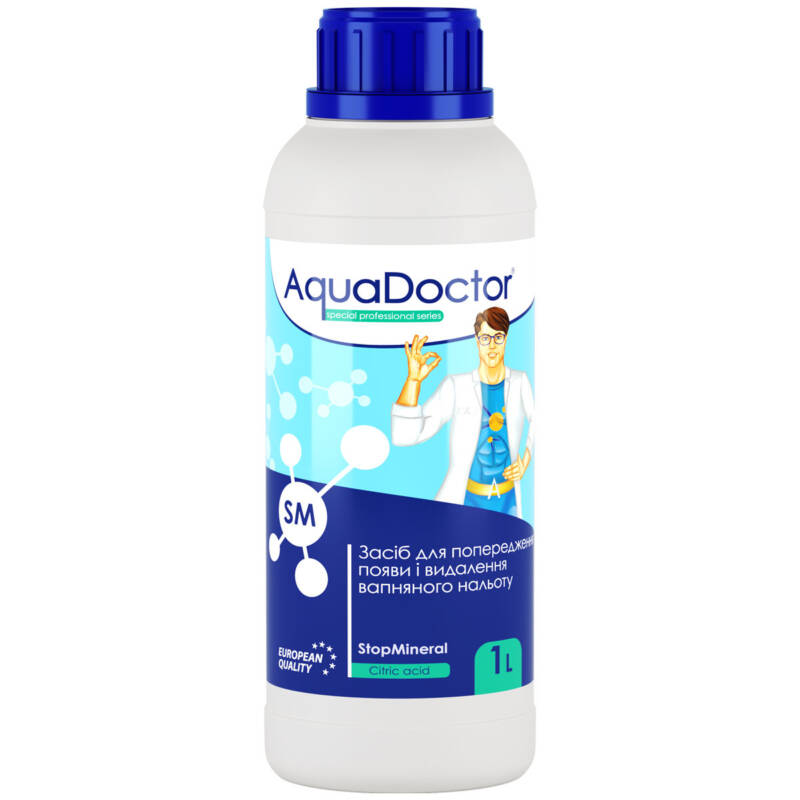 AquaDoctor SM StopMineral 1 л — засіб для зниження жорсткості води в басейні