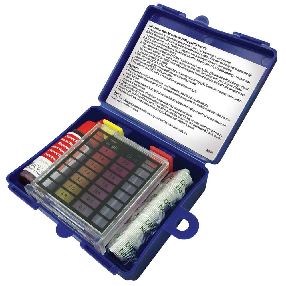 Тестер для басейну Kokido K045CBX24 (20cc Phenol + 20pcs DPD) двокомпонентний - Зображення 2