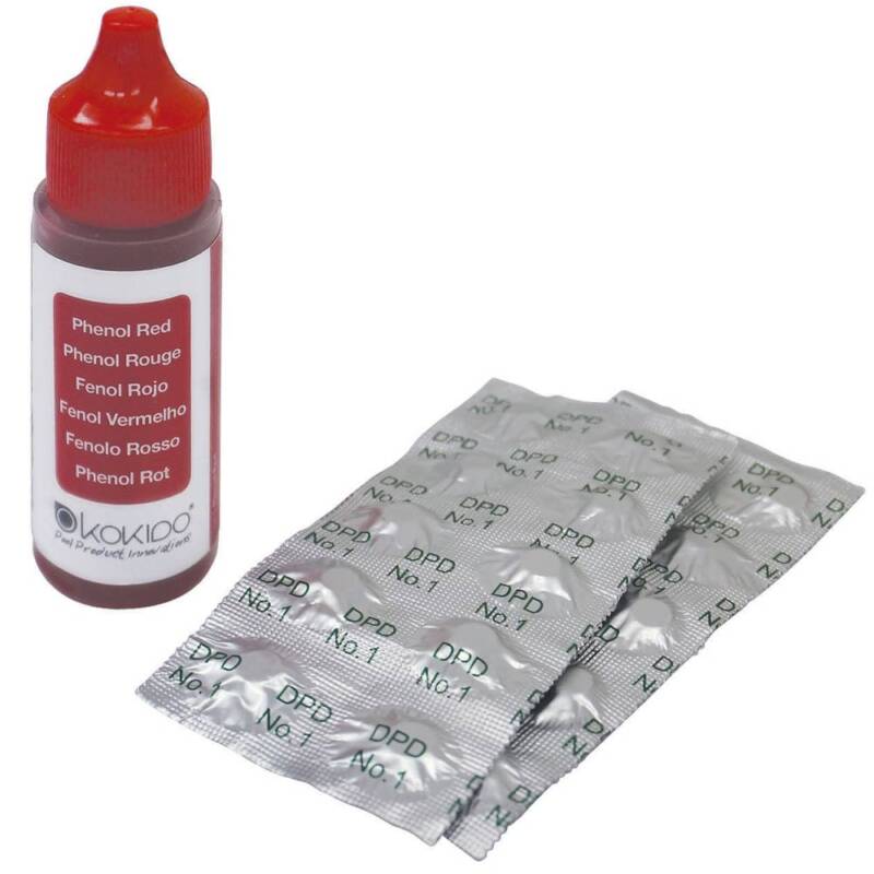 Kokido K101CBX24 — таблетки та краплі для тестера K029BU (Phenol Red + DPD), двокомпонентний набір
