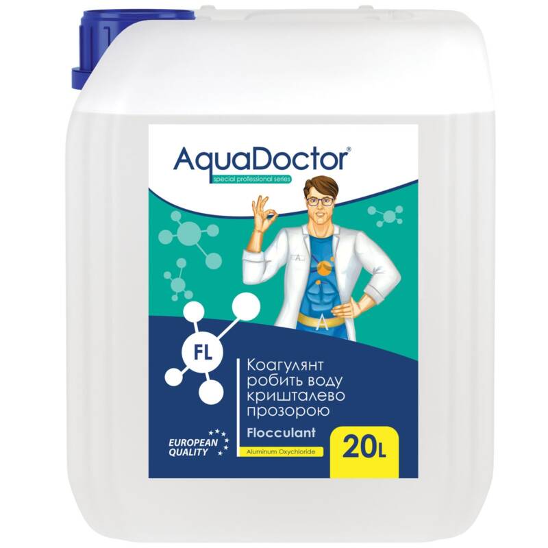 Рідкий коагулюючий засіб для басейну AquaDoctor FL 20 л