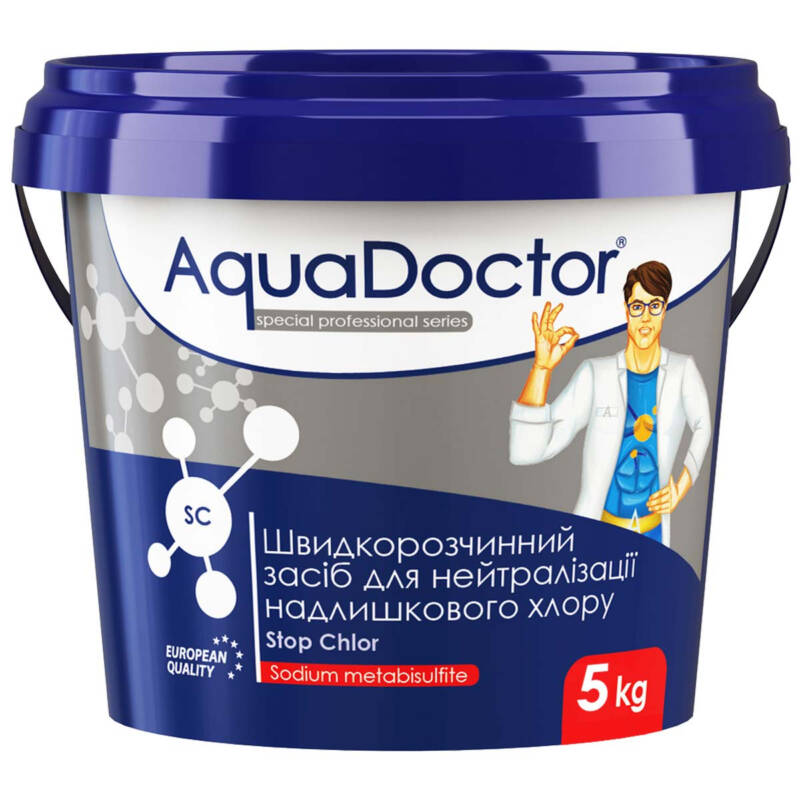 AquaDoctor SC Stop Chlor 5 кг — засіб для видалення залишкового хлору