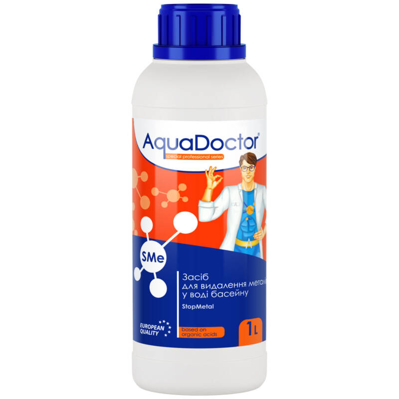AquaDoctor SMe StopMetal 1 л — засіб для видалення металів з води басейну