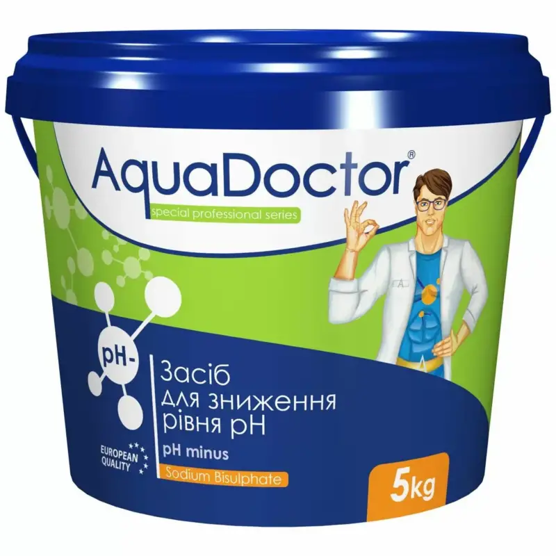 pH Minus AquaDoctor — засіб для зниження рівня pH у басейні, гранули 5 кг