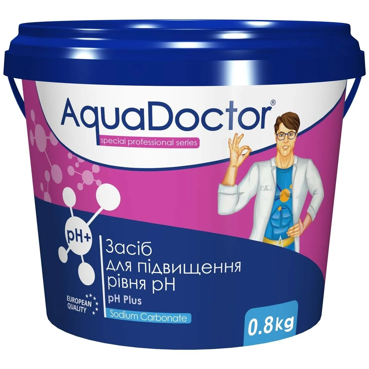 AquaDoctor pH Plus — засіб для підвищення рівня pH у басейні, 0.8 кг