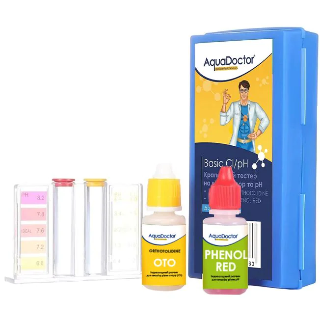 Крапельний тестер для басейну AquaDoctor Basic Cl/pH